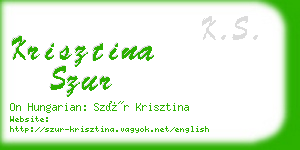 krisztina szur business card